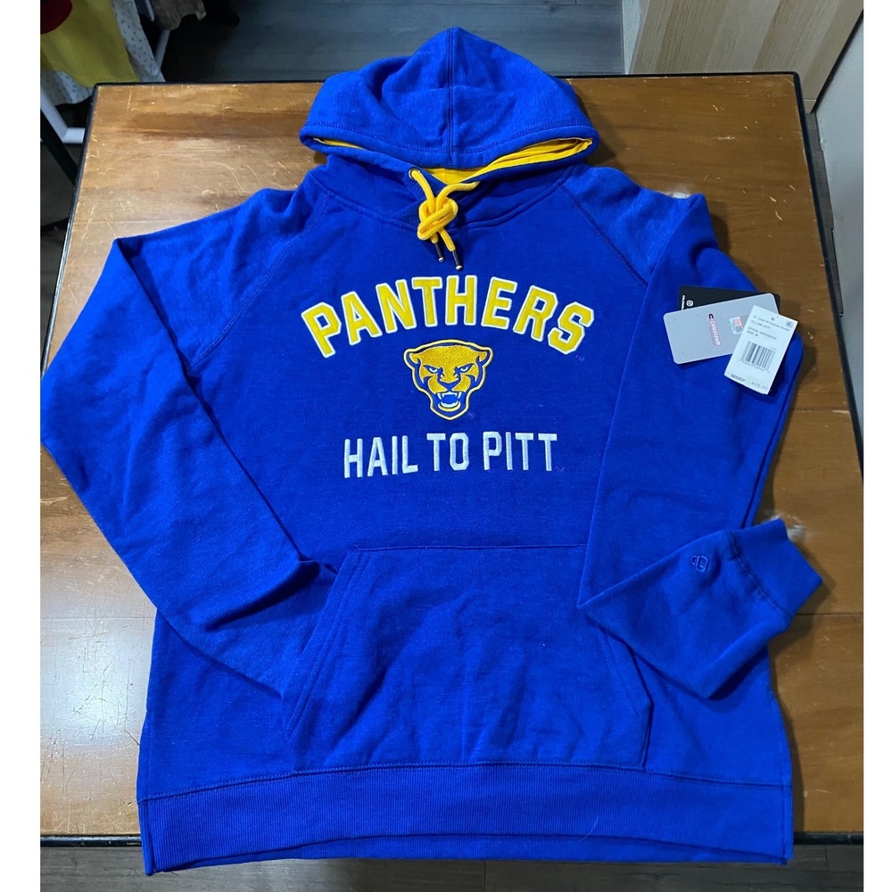 NWT Colosseum Pullover Hoodie Womens Medium Blue Pitt Panthers Hail To Pitt Logo